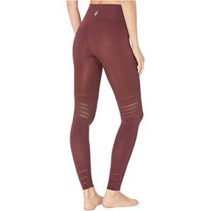 $128 Free People Movement Large Gone Adrift Leggings Large Red Night - Dark Wine